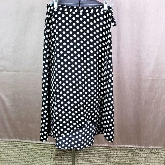 Green Envelope Skirts Green Envelope Los Angeles Polka Dotted Wrap